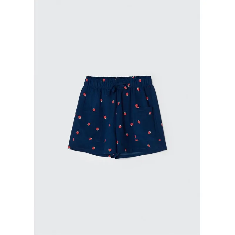 Shorts Infantil Menina - Azul 014