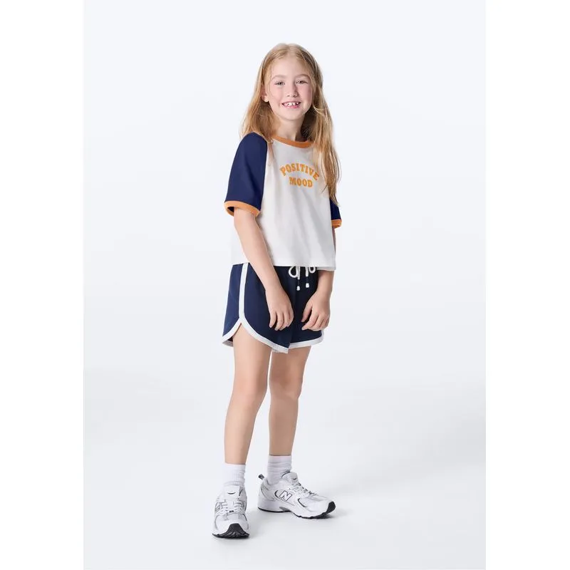 Shorts Infantil Menina Runner - Azul 010