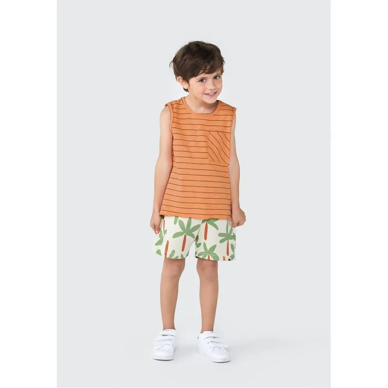 Regata Infantil Menino Toddler - Laranja 004