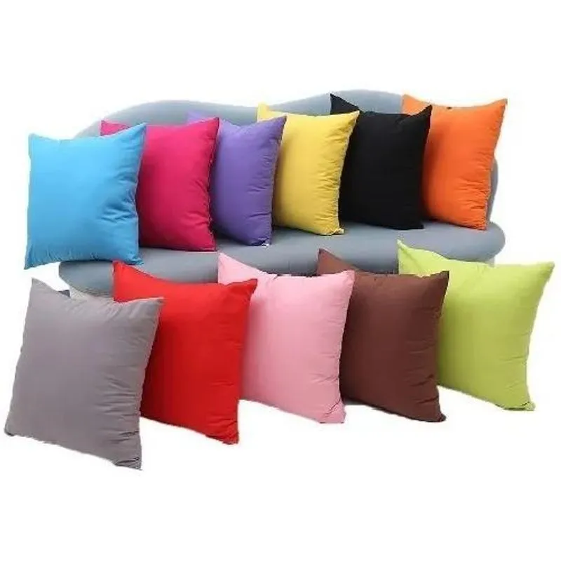 2x Kit 4 Capas De Almofada 45x45 Oxford Simples Colorida Zip