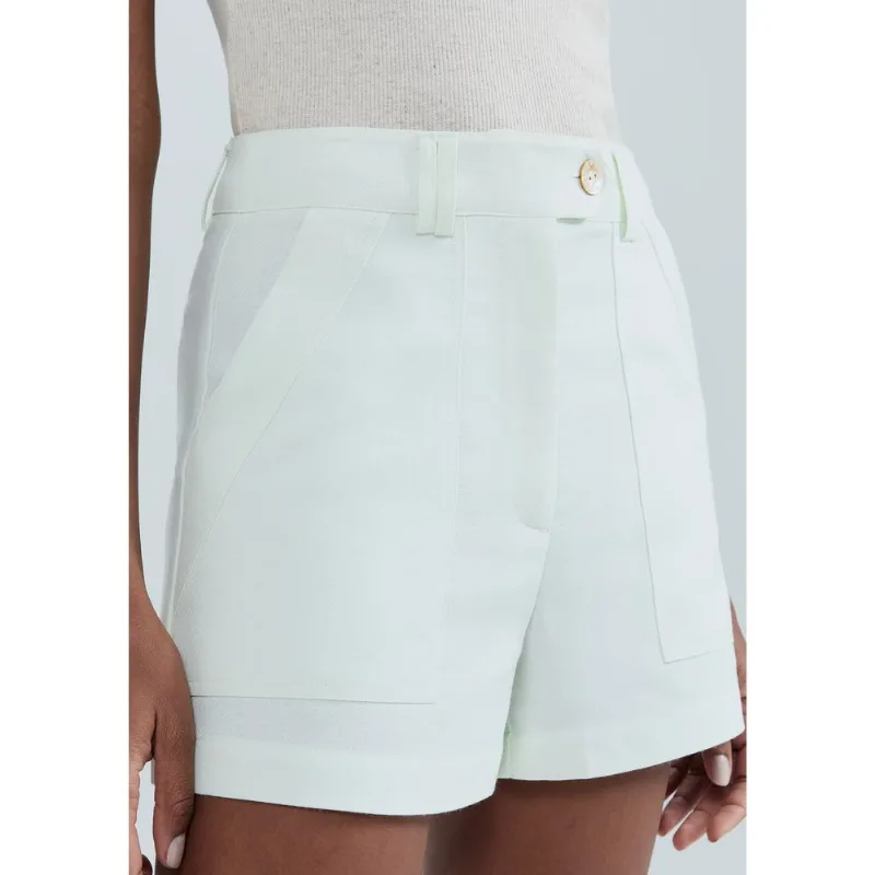 Shorts Feminino Cintura Alta Em Alfaiataria - Verde 046
