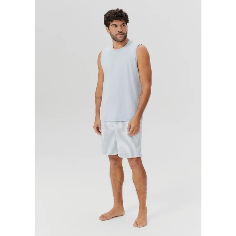 Pijama Curto Masculino Com Regata - Azul P