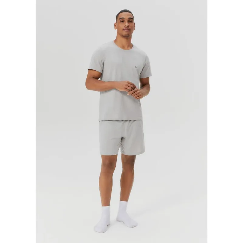 Pijama Curto Masculino Com Estampa Peixinho - Cinza G
