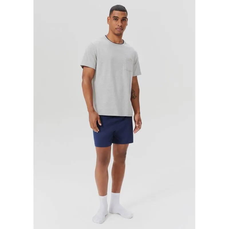 Pijama Curto Masculino Com Bolso - Cinza P