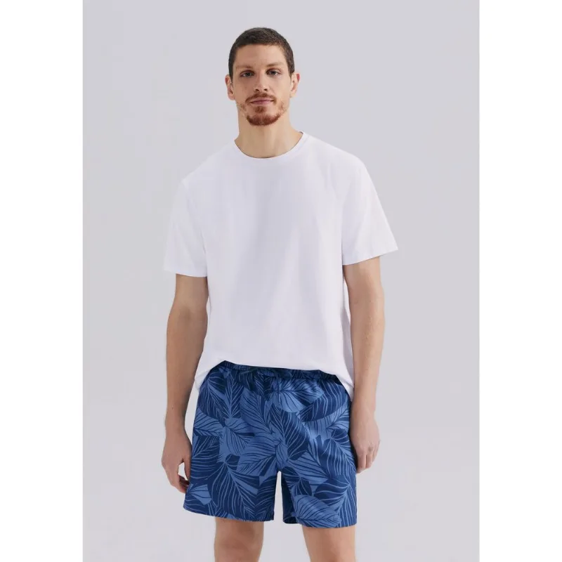 Shorts Praia Masculino Estampado - Azul G