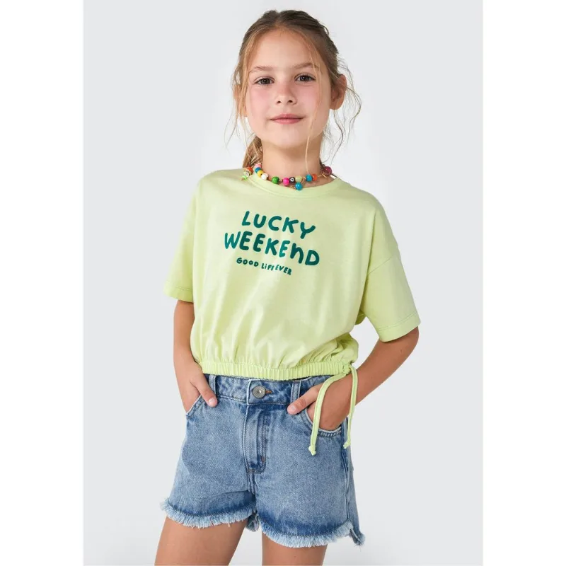 Shorts Infantil Menina - Azul 008