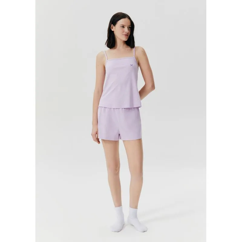 Pijama Curto Feminino Flamê Com Bordado - Lilás P