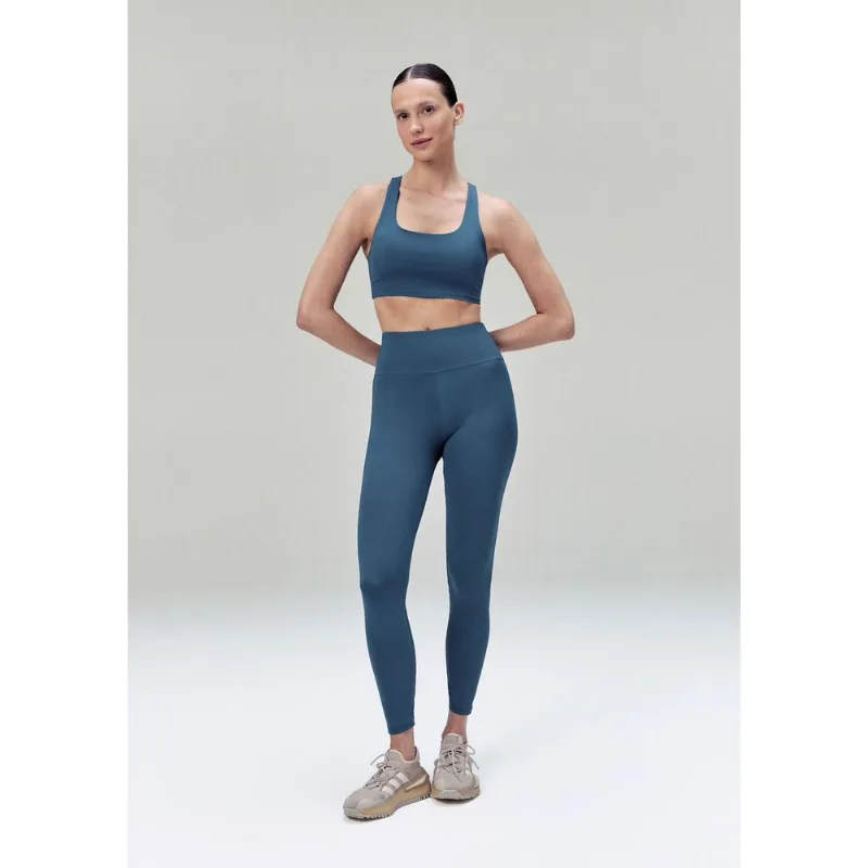 Calça Legging Esportiva Feminina Com Fio LYCRA® - Azul P