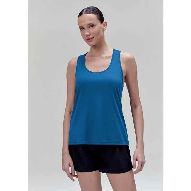 Regata Esportiva Feminina Nadador Proteção UV - Azul M