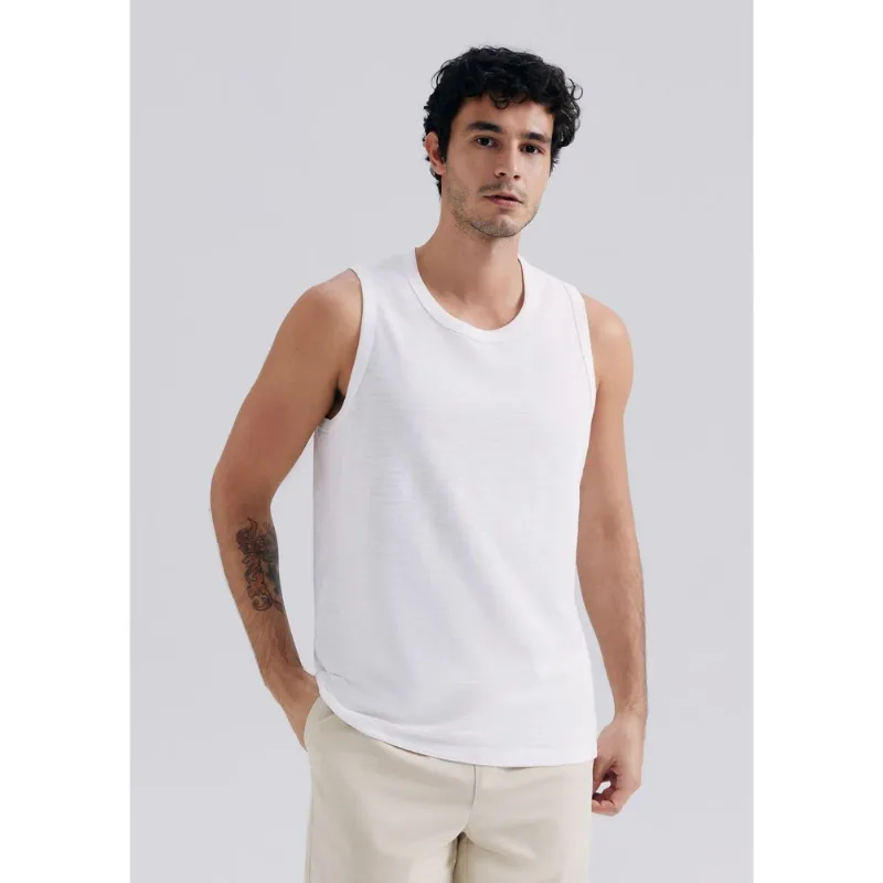 Regata Masculina Texturizada - Off white XG