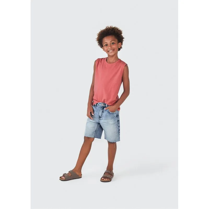Regata Básica Infantil Menino Modelagem Regular Tam 1 a 16 - Vermelho 008