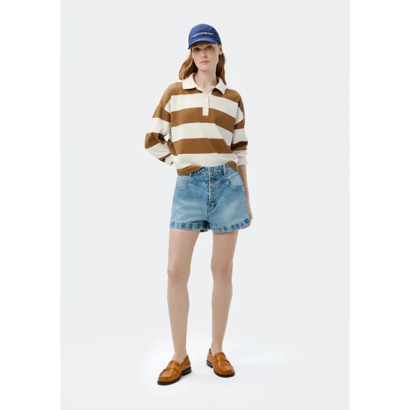 Shorts Jeans Feminino Cintura Média - Azul 040