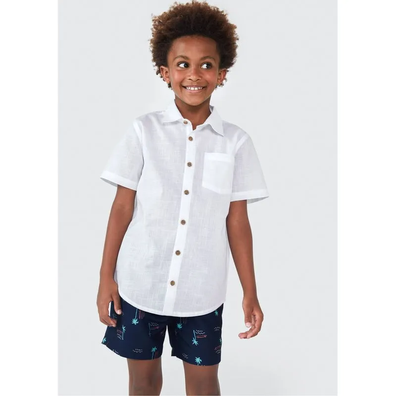 Shorts Infantil Menino Estampado - Azul 016