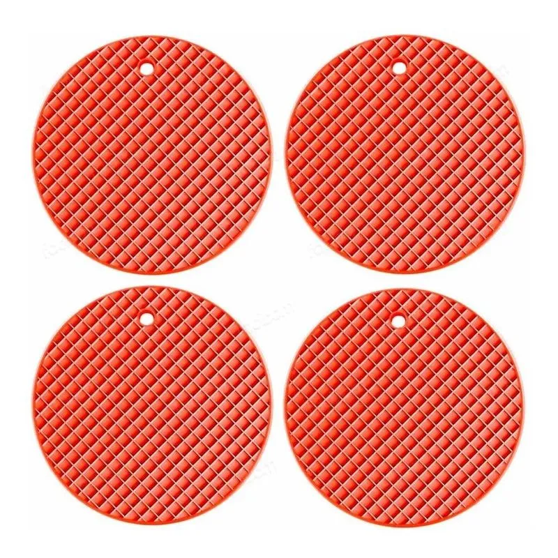 2x Kit 4 Descanso De Panela Silicone Protetor Antiaderente