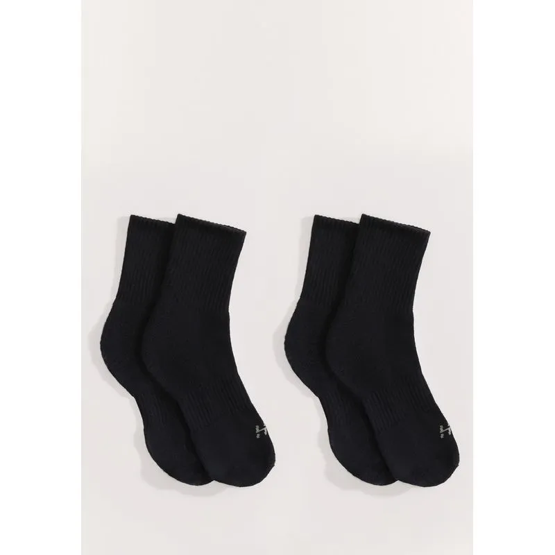 Kit 2 Pares de Meia Esportiva Cano Longo - Preto M