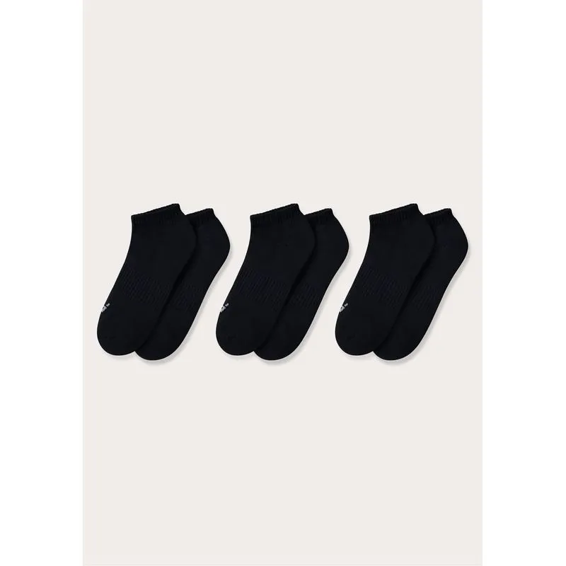 Kit 3 Pares de Meia Esportiva Cano Curto - Preto M