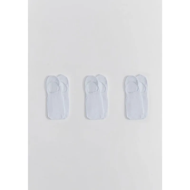 Kit 3 Pares De Meias Sapatilha Unissex - Branco G