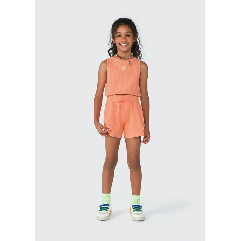 Conjunto Curto Infantil Menina - Laranja 014