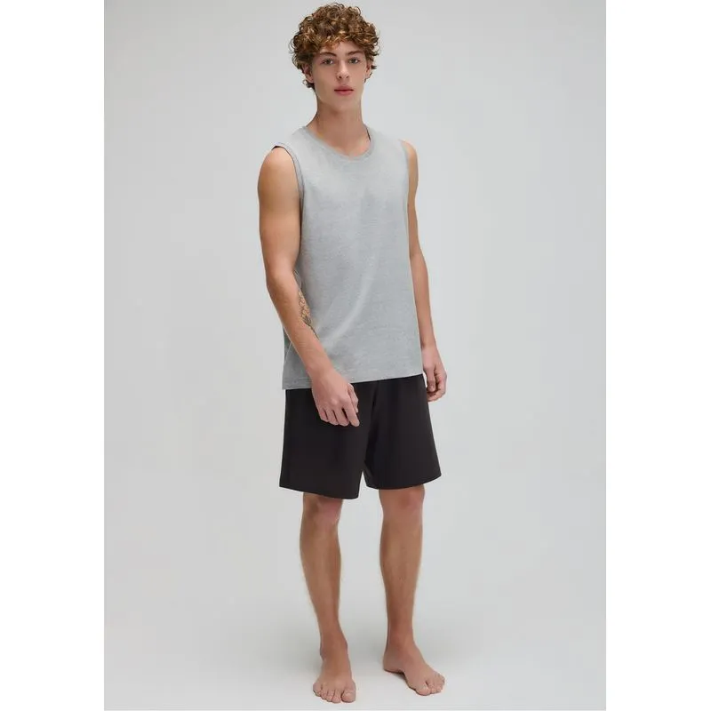 Pijama Curto Masculino Básico Em Algodão - Cinza M