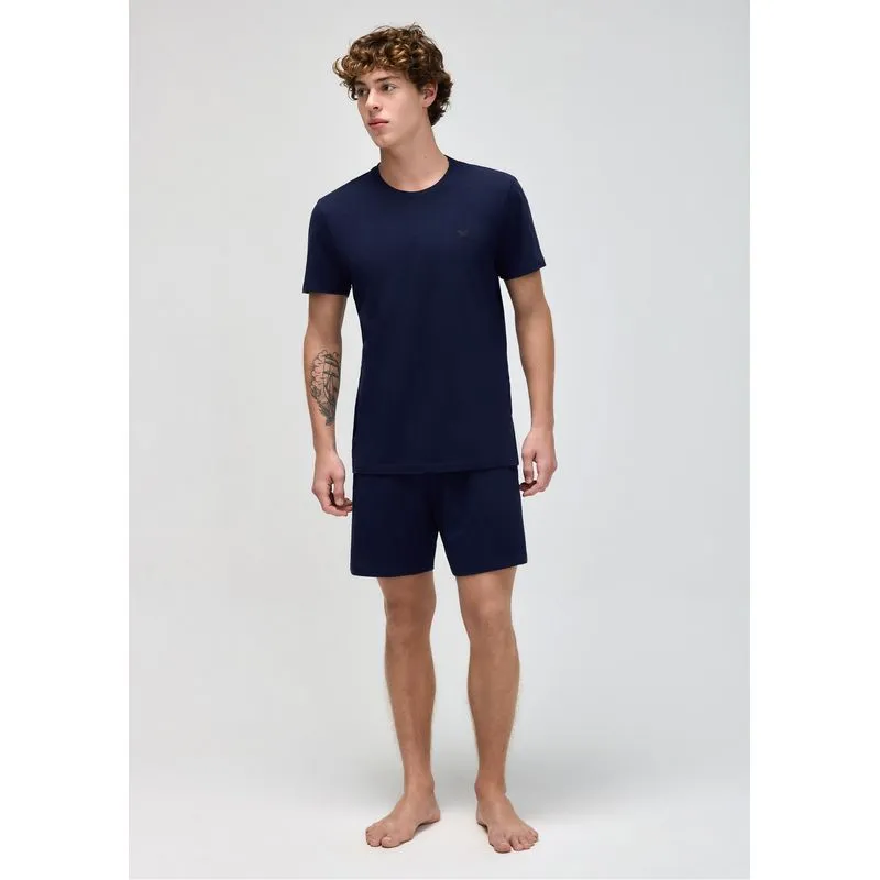 Pijama Curto Masculino Com Estampa Peixinho - Azul M