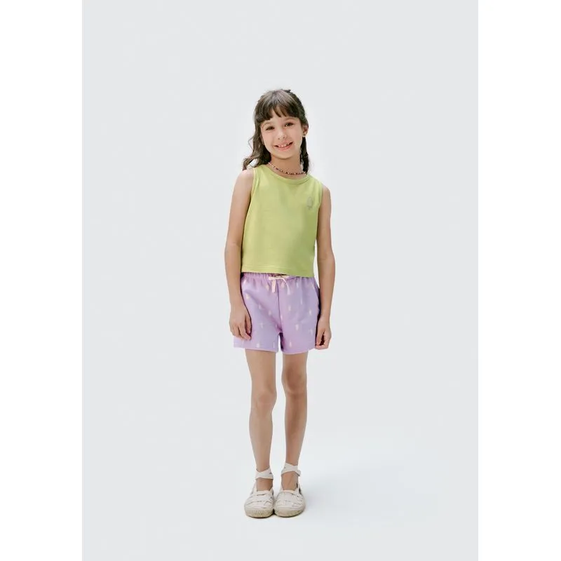 Conjunto Curto Infantil Menina - Verde 010