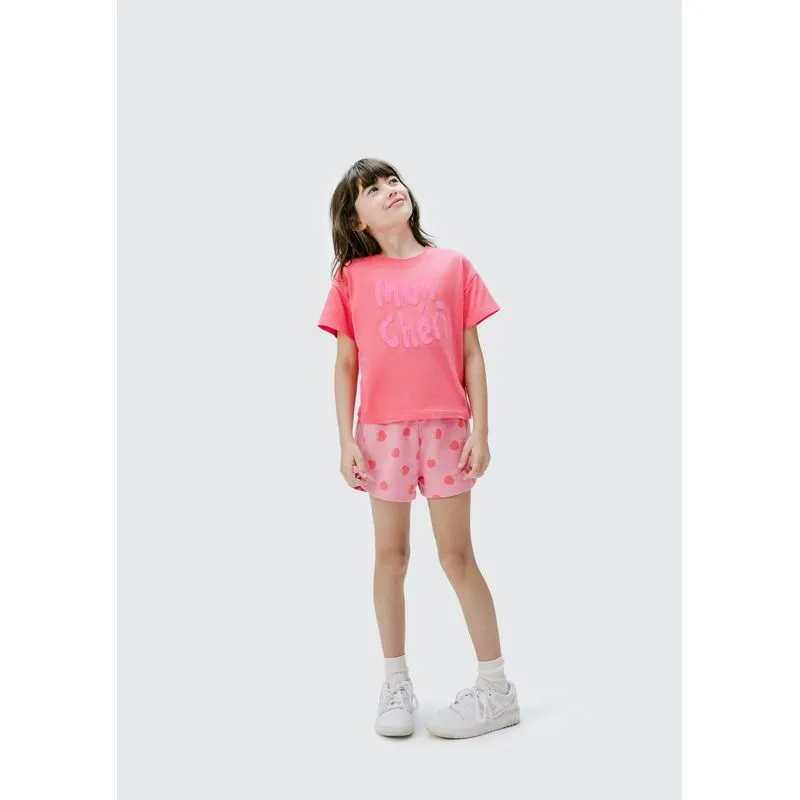 Conjunto Infantil Menina Curto Estampado - Rosa 010