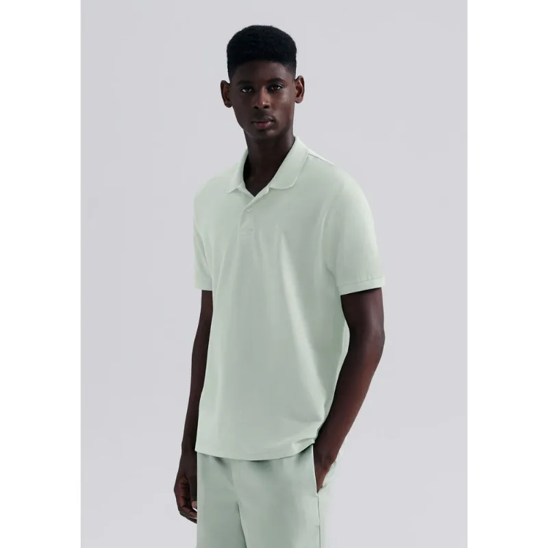 Camisa Polo Básica Masculina Manga Curta Em Piquet - Verde XXG