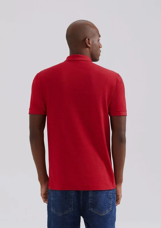 Camisa Polo Hering Básica Em Piquet Com Bolso Masculina - Vermelho M
