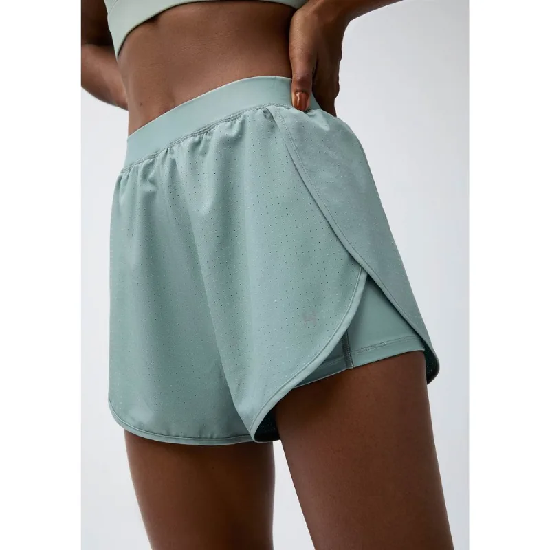 Shorts Esportivo Feminino Runner Texturizado - Verde M