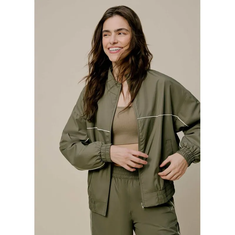 Jaqueta Corta Vento Esportiva Feminina - Verde XG
