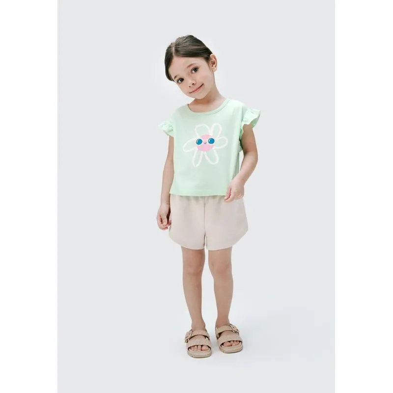 Conjunto Curto Infantil Menina Toddler - Verde 003