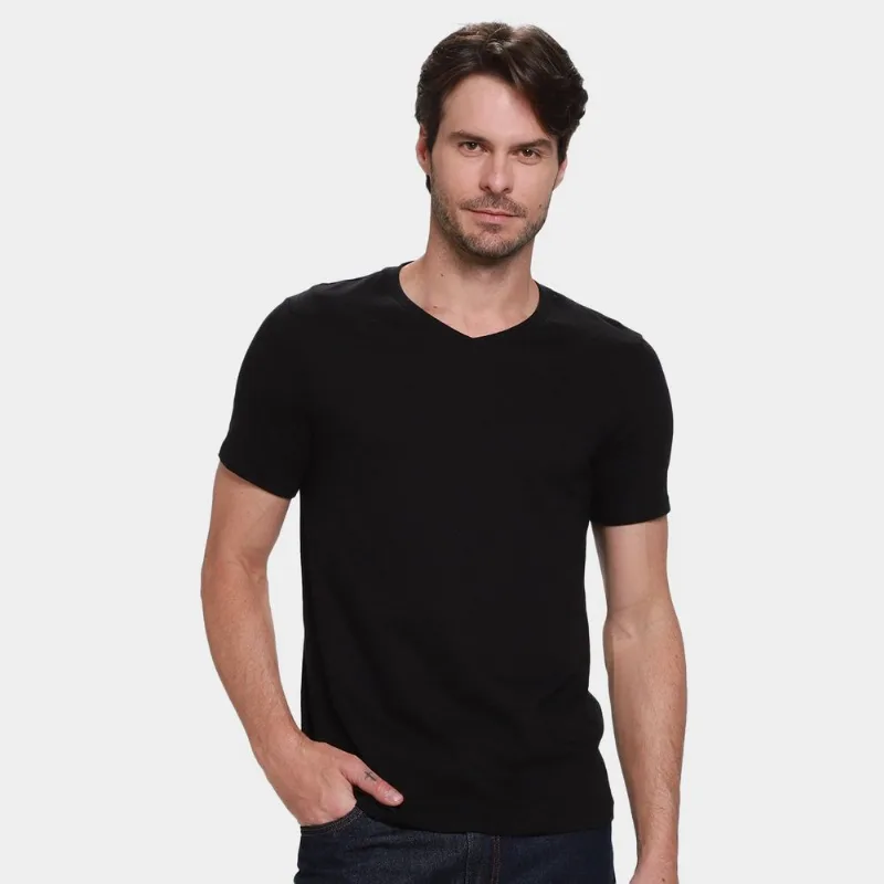 Kit Camiseta Hering C/ 3 Peças Masculina - Masculino - Preto