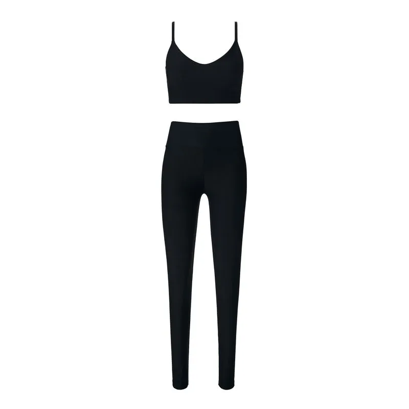 Kit Top E Legging Esportivo Proteção UV - Preto XP