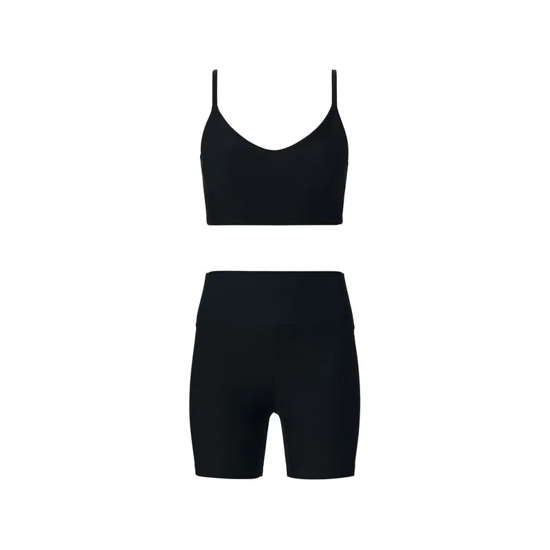 Kit Top E Bermuda Esportiva Proteção UV - Preto G