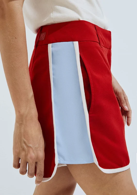 Shorts Solar Hering Alfaiataria Feminino - Vermelho 38