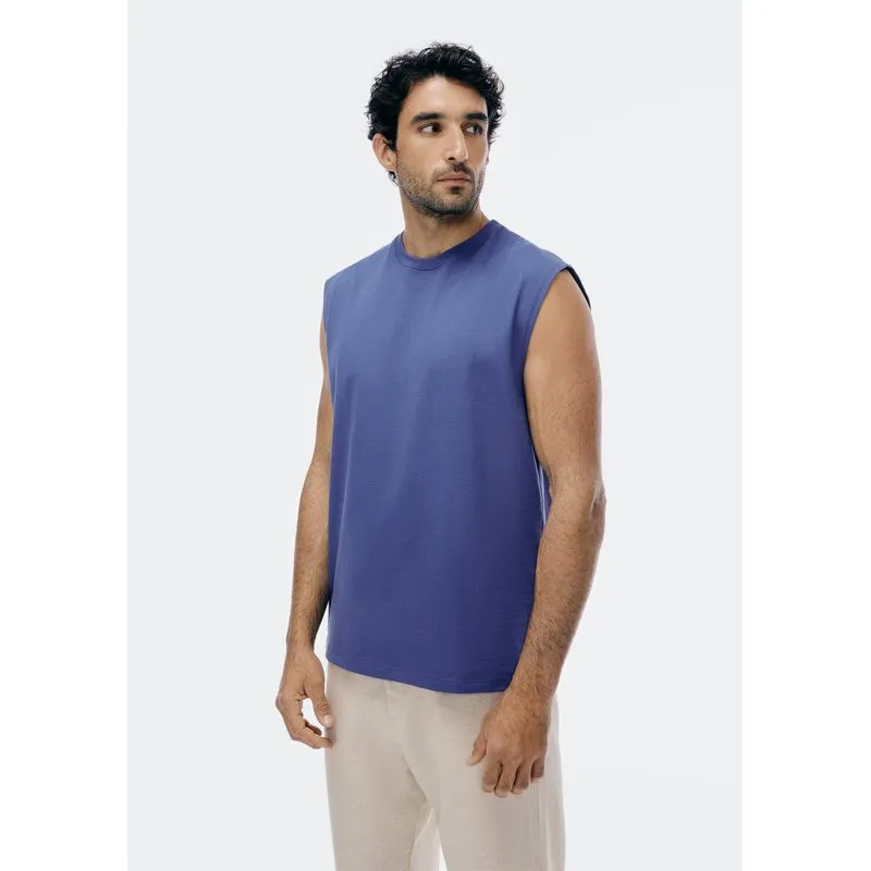 Regata Masculina Comfort Alças Largas Super Cotton - Azul XG