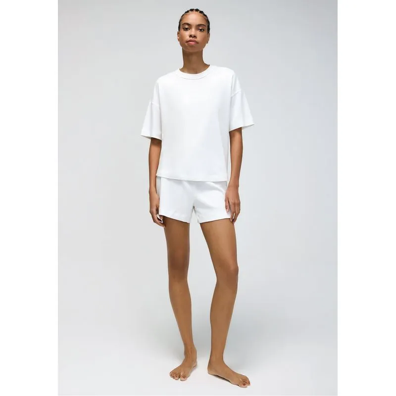 Pijama Curto Feminino Em Interlock - Off white P