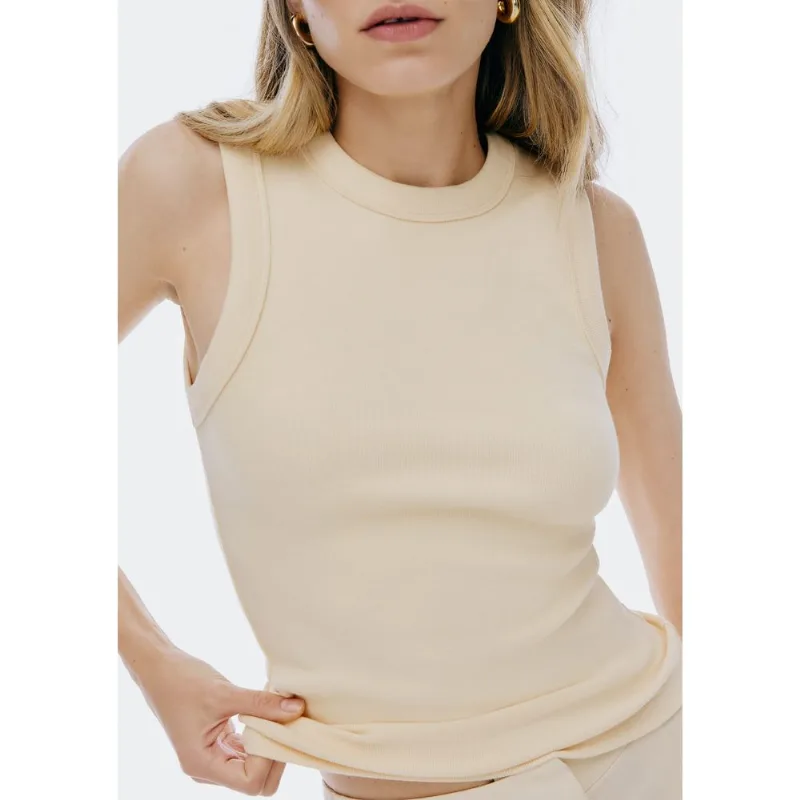 Regata Básica Feminina Slim Neck - Amarelo XXG