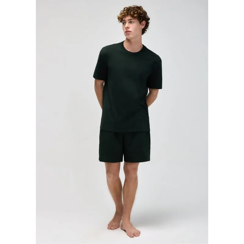 Pijama Curto Masculino Cós Elástico - Verde XXG