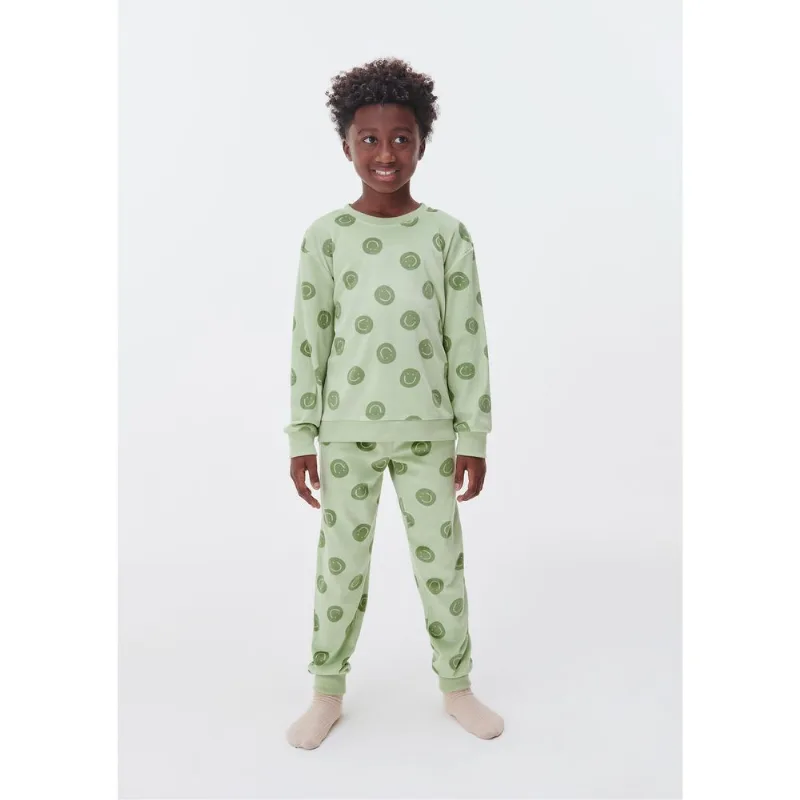 Pijama Longo Infantil Menino Estampado - Verde 012