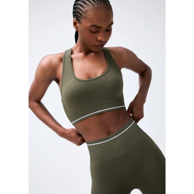 Top Esportivo Nadador Sem Costura - Verde XG