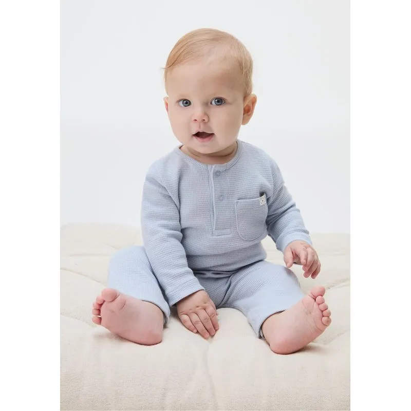 Macacão Manga Longa Bebê Menino - Azul 24M