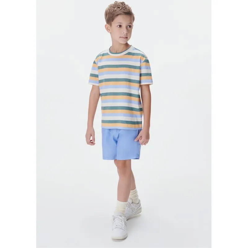 Shorts Infantil Menino Em Tactel - Azul 005