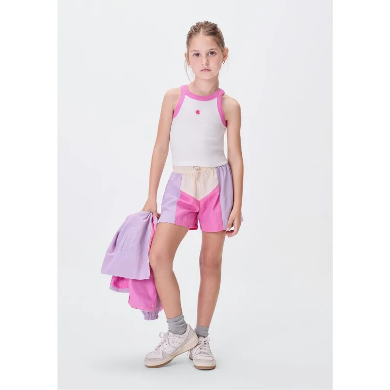 Regata Cropped Infantil Menina Em Ribana - Off white 014