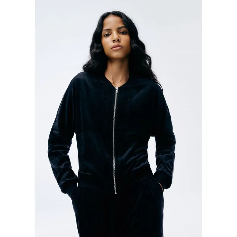 Jaqueta Feminina Em Plush - Preto P