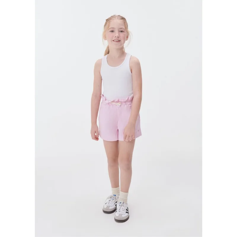 Shorts Básico Infantil Menina Clochard Em Moletom - Rosa 004