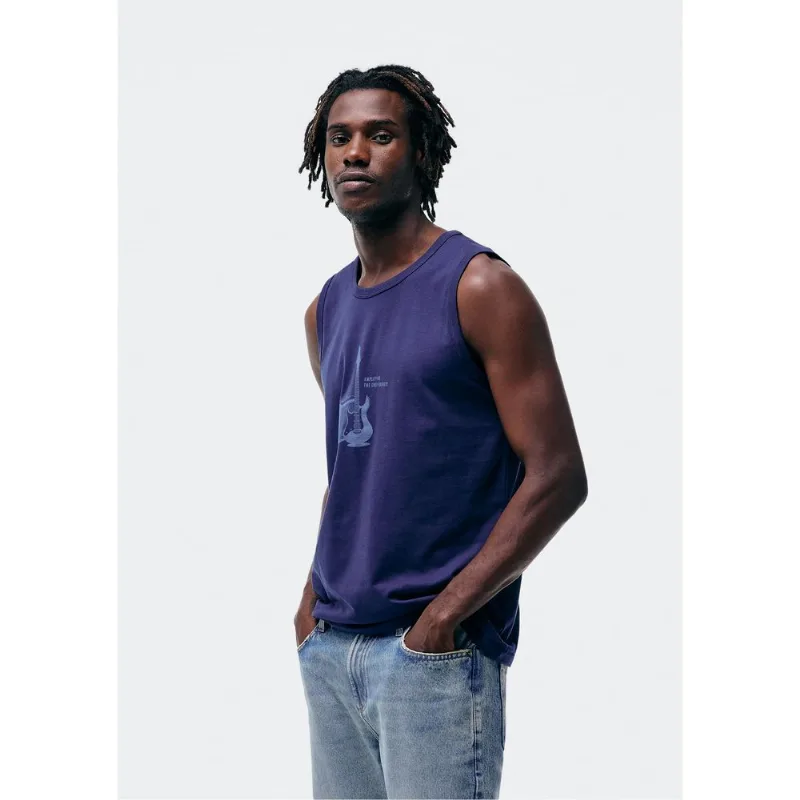 Regata Básica Masculina Regular Com Estampa - Azul G