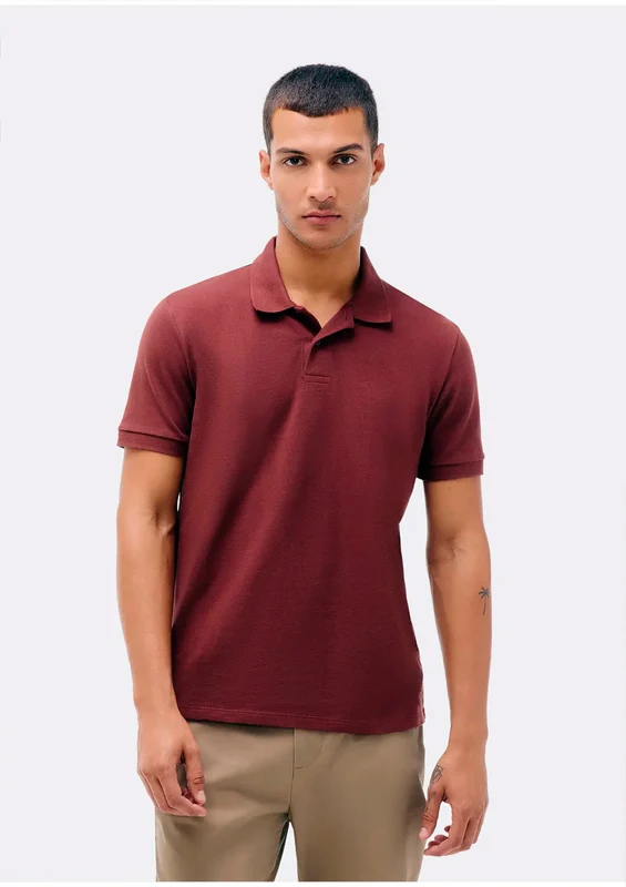 Camisa Polo Regular Em Piquet Hering Masculino - Vermelho XXG
