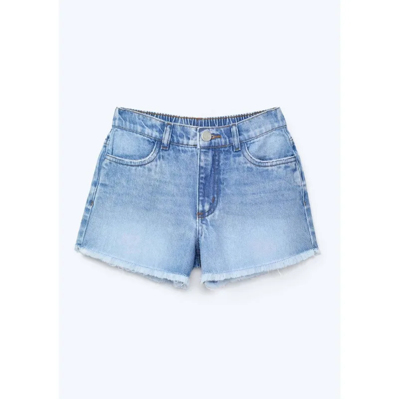 Shorts Jeans Infantil Menina - Azul 005