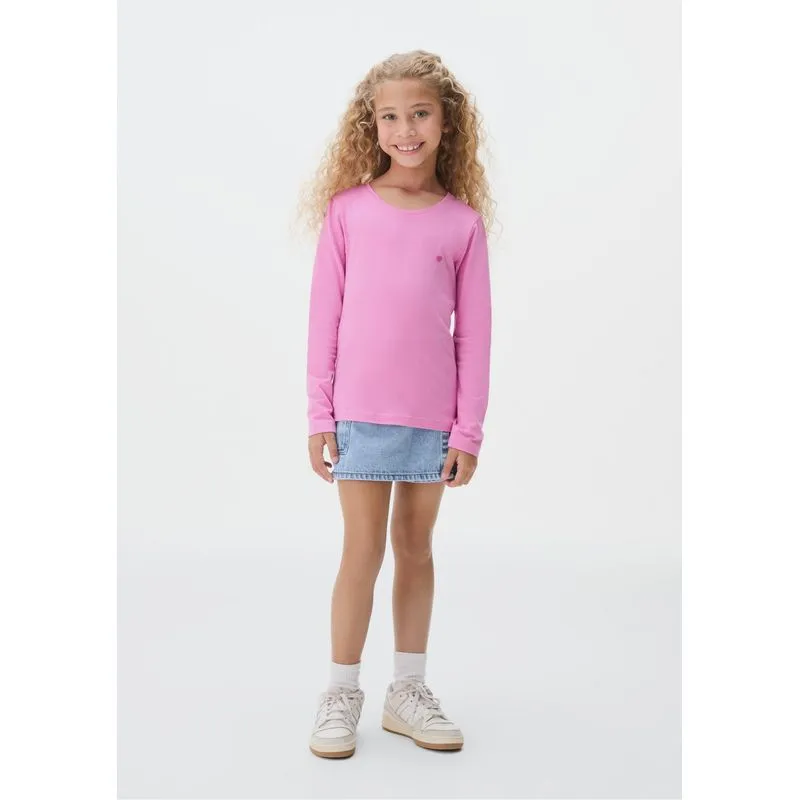 Shorts Saia Jeans Infantil Menina - Azul 010